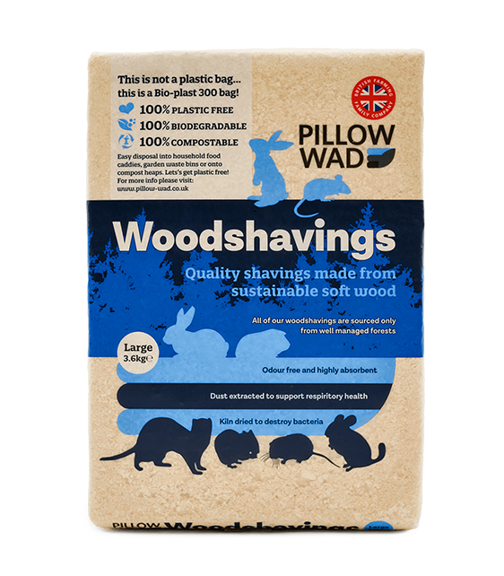 Pillow wad wood shavings