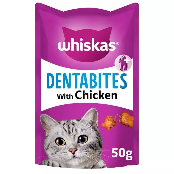 Whiskas Dentabites with chicken.