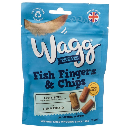 Wagg Fish fingers and chips.