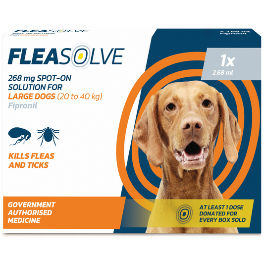 Fleasolve 268mg spot on solution for large dogs