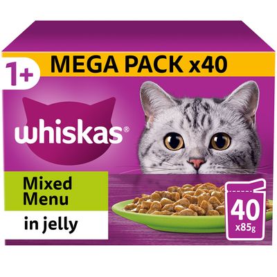 Whiskas mixed menu 40 pack in jelly