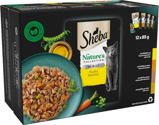 Sheba Natures collection 12 pack (poultry selection in jelly)