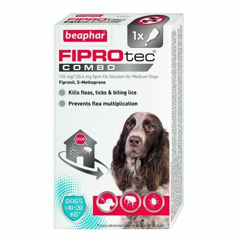 Beaphar Fiprotect spot on solution for medium dogs. (10-20kg)