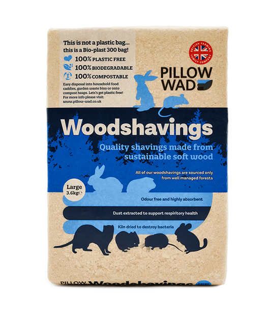 Pillow wad wood shavings