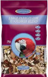 Johnston & Jeff Large Parrot Low Sunflower Blend 2KG