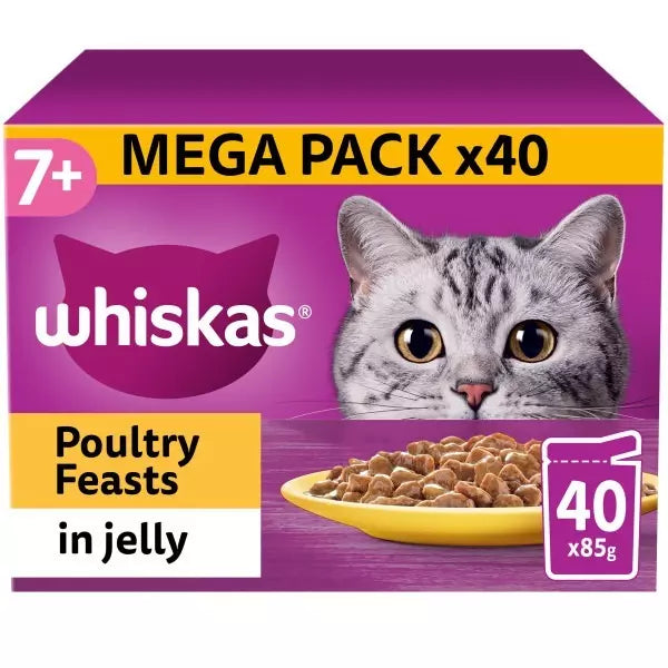 Whiskas Poultry Feasts in jelly 40 pack
