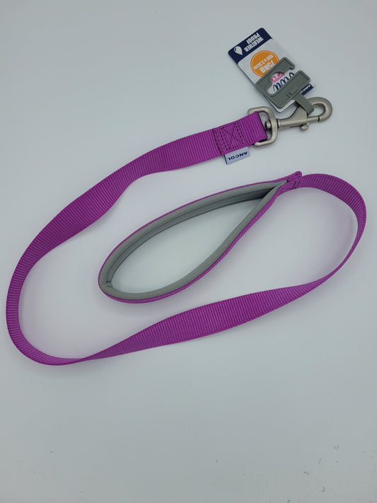 Purple Ancol padded snap lead.